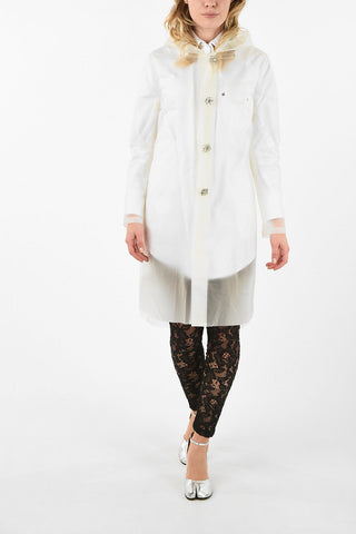 MM6 Waterproof Coat with Jewel Buttons