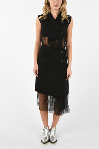 MM6 Wool Dress with Lace
