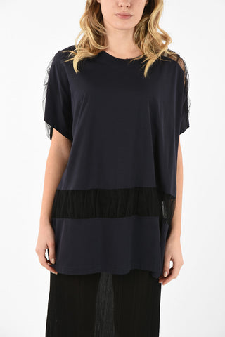MM1 T-shirt con Dettagli Sheer