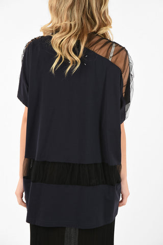 MM1 T-shirt con Dettagli Sheer