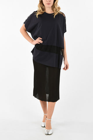 MM1 T-shirt con Dettagli Sheer
