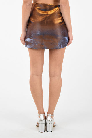 MM4 Cut Out Lurex Mini Skirt