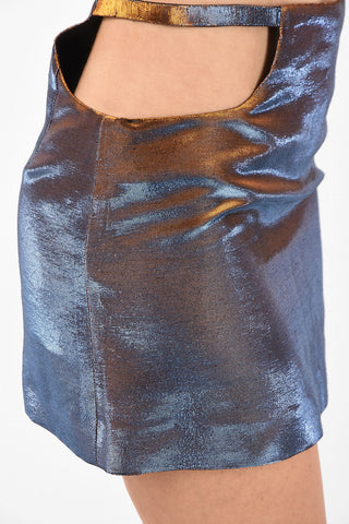 MM4 Cut Out Lurex Mini Skirt