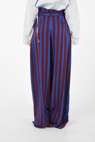 MM1 Awning Striped Palazzo Pants with Belt