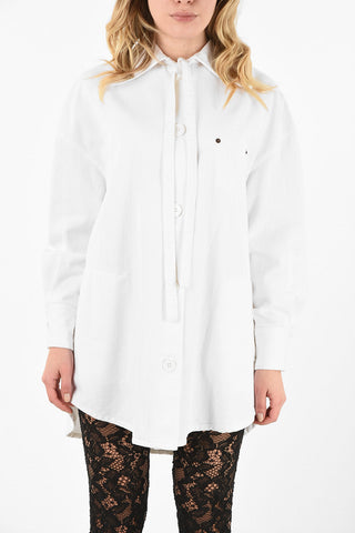 MM6 Tie Neck Oversize Shirt