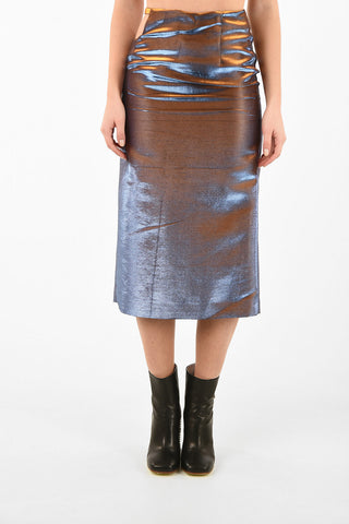 MM4 split-back hem lurex below knee  gonna with Cut Out Detail