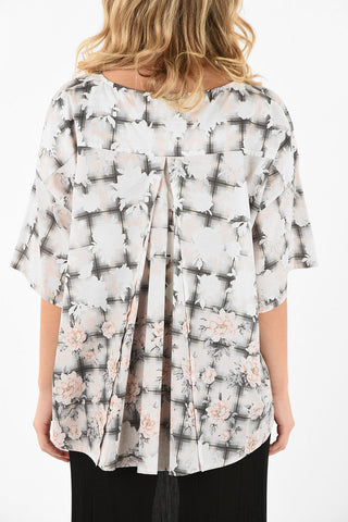 MM6 Floral-Print and check Top