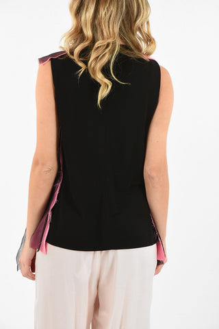 MM4 Silk Details Asymmetrical Top
