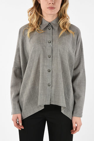 MM6 Virgin Wool Flared Shirt