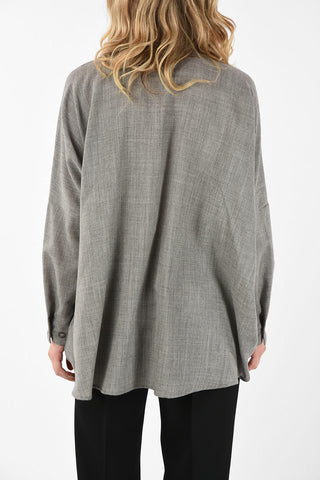 MM6 Virgin Wool Flared Shirt