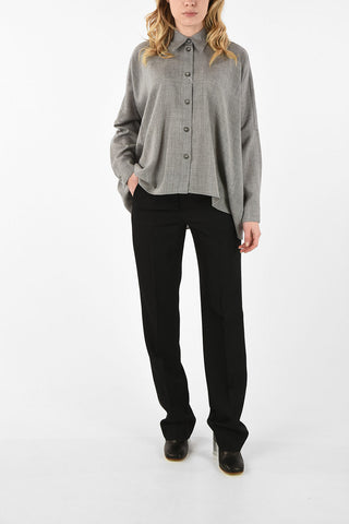 MM6 Virgin Wool Flared Shirt