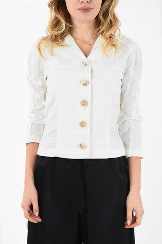 MM0 Pleated Crop Blazer