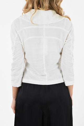 MM0 Pleated Crop Blazer