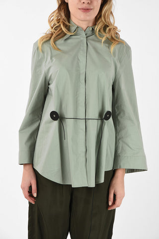 MM6 Asymmetrical Shirt with Long Bell Sleeve