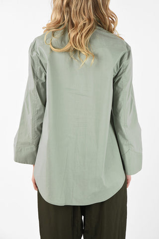MM6 Asymmetrical Shirt with Long Bell Sleeve