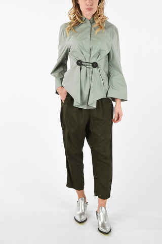 MM6 Asymmetrical Shirt with Long Bell Sleeve