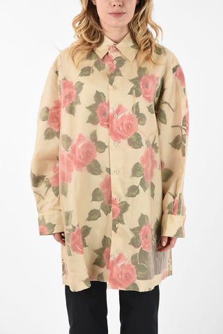 MM0 Roses-Print Oversize Shirt