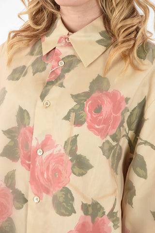 MM0 Roses-Print Oversize Shirt