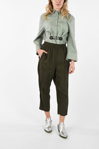 MM6 Drawstring Waist Capri pegged pants