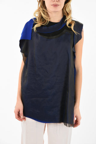 MM4 Silk Details Asymmetrical Top
