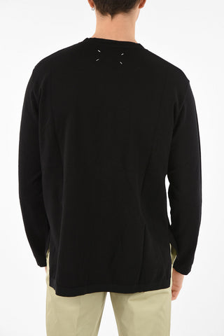 MM10 RELAXED FIT SIDE SLIT CREW NECK SWEATER