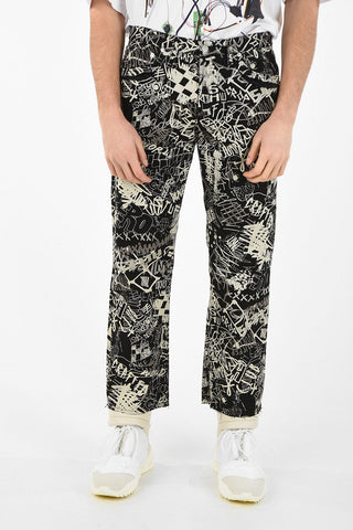 MM10 23cm Graffiti Printed Jeans