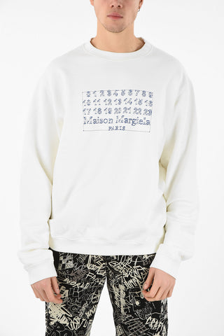 MM10 CREWNECK ICONICO LOGO EMBROIDERED SWEATSHIRT