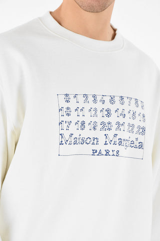 MM10 CREWNECK ICONICO LOGO EMBROIDERED SWEATSHIRT