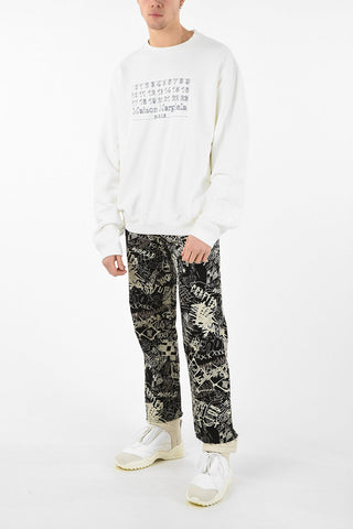 MM10 CREWNECK ICONICO LOGO EMBROIDERED SWEATSHIRT