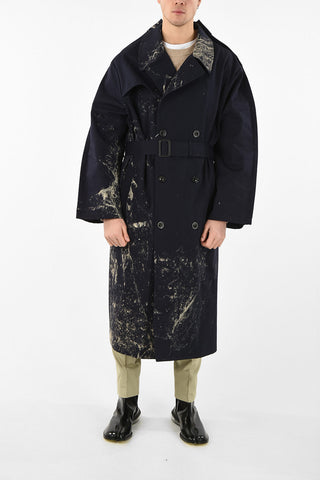 MM14 Printed Double Breasted Trench