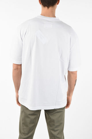 MM10 RELAXED FIT CONTRASTING PRINTED GRAHIC FAKE NEWS T-SHIRT