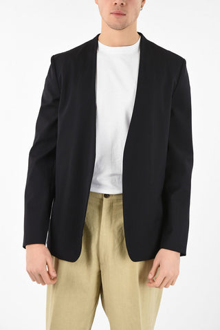 MM10 HALF-LINED COLLARLESS OPEN-FRONT JACKET