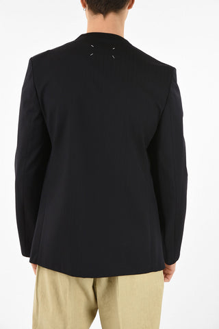 MM10 HALF-LINED COLLARLESS OPEN-FRONT JACKET