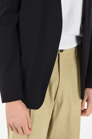 MM10 HALF-LINED COLLARLESS OPEN-FRONT JACKET