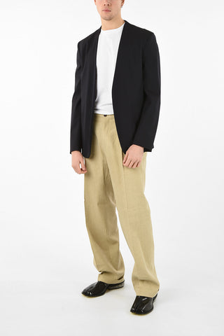 MM10 HALF-LINED COLLARLESS OPEN-FRONT JACKET