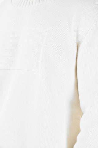 MM10 CREW NECK RELAXED FIT SWEATER WITH MAXI ICON PATCH