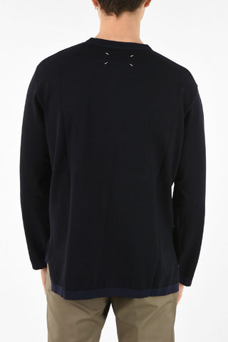 MM10 CREWNECK SIDE SPLIT ASYMMETRICAL  PULLOVER