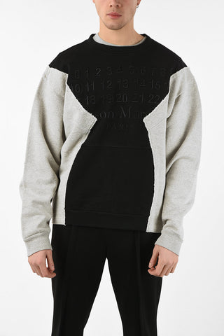 MM10 BICOLORO OVERSIZEDD CREW NECK SWEATSHIRT