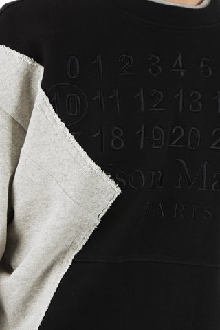 MM10 BICOLORO OVERSIZEDD CREW NECK SWEATSHIRT