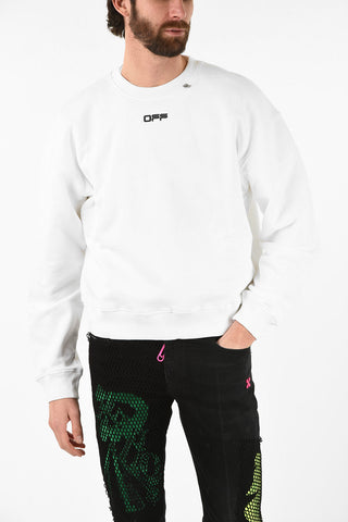 Printed WAVY LINE LOGO Crewneck Sweatshirt
