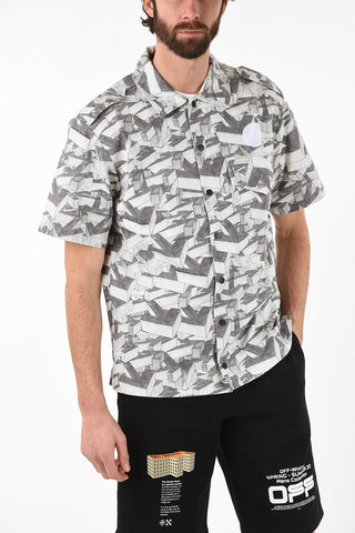 Snap Button ARROWS PATTERN Short Sleeve Shirt