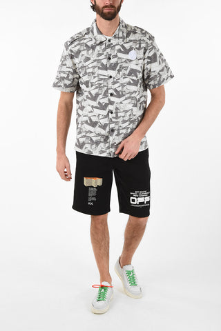 Snap Button ARROWS PATTERN Short Sleeve Shirt