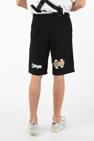 Printed WAVY LINE LOGO Sweatshorts