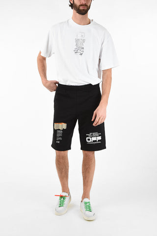 Printed WAVY LINE LOGO Sweatshorts