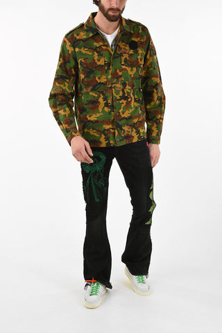 Snap Button CAMOUFLAGE MILITARY Shirt