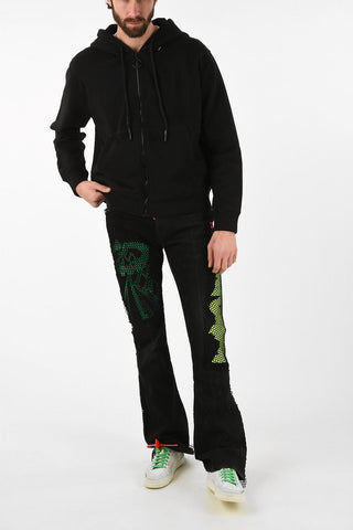 Full Zip WAVY LINE LOGO SLIM Hoodie