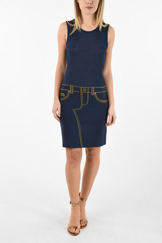 MM0 Lurex Ribbed Bodycon Dress
