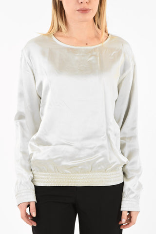 MM6 Satin Crew-Neck Sweater