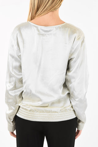 MM6 Satin Crew-Neck Sweater