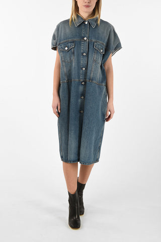 MM6 Denim Flared Dress